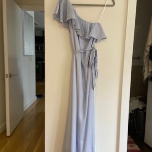 Maxi Nautical Banana Republic One-Shoulder Dress